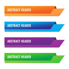 Creative Colorful Abstract Headers Colorful Headers Titles Png And Vector With Transparent Background For Free Download Banner Design Layout Header Design Banner Template Design
