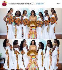I Like The Fans African Traditional Wedding Dress African Bridesmaids African Traditional Dresses