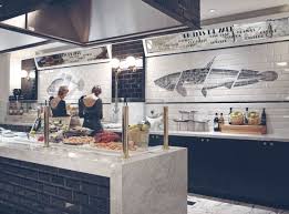 Creneau International Cafe Belge Grand Cafe Lovely Wall Decor Fish Style Interior Design Unique Ide Seafood Shop Seafood Restaurant Supermarket Design