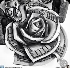 Pin By Bigdeme On Mytatt2z Money Tattoo Money Rose Tattoo Dollar Tattoo