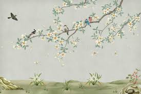 Seamless green floral damask wallpaper. 3d Marble Mural Background Light Simple Green Wallpaper Birds In Branches Flowers Floral Background With Flowers And Herbs Stock Illustration Illustration Of Luxury Decorative 167053754