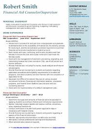 May 2000 to july 2005. Financial Aid Counselor Resume Samples Qwikresume