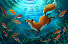 Diving Foxes Fox Art Fox Pictures Cute Animal Drawings