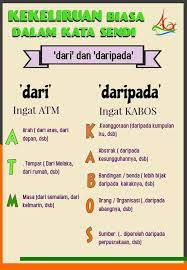 Penggunaan kata sendi nama dari dan daripada. Perbezaan Antara Dari Dan Tinta Emas Irsyad Zuhri Facebook