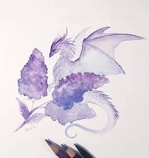 Dragons Fantasy Art Alvia On Instagram Need Something In Spring Mood These Days Dragon Dragons Watercolors Sket Cute Dragon Drawing Art Dragon Sketch