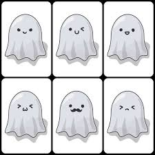 Halloween Printables Set Of 6 Printable Ghosts Printable Halloween Art Halloween Decorations Printable Ghosts Halloween Decor Cute Ghost Halloween Printables Friendly Ghost