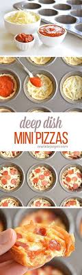 Deep Dish Mini Pizzas Recipe Pizza Recipes Homemade Food Recipes