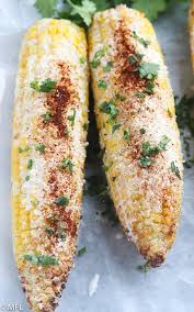 In a small bowl combine chili powder, cayenne pepper (if desired), and salt; Air Fryer Corn On The Cob Mexican Street Style My Forking Life