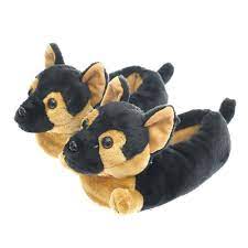 Sheepdog Plush Animal Dog Black Slippers Black 34 En 2021 Chien Chiens Bergers Allemands Berger Allemand