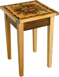 Small Square End Table Rustic Furniture Western Furniture Hand Painted Furniture