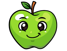 Large painted green apple png clipart | gallery yopriceville view full size ? Cute Green Apple Clipart World