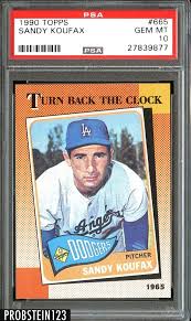 Sandy koufax rookie card psa 10. Auction Prices Realized Baseball Cards 1990 Topps Sandy Koufax