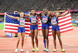 400 meter hurdle rivals dalilah muhammad and sydney mclaughlin team up to help bring team usa the women's 4x400 meter relay title #nbcsports. Facebook