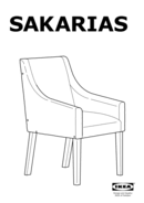 Table and 4 chairs, acacia black/sporda dark grey, 235x100 cm. Ikea Sakarias Manual