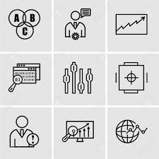 Set Of 9 Simple Editable Icons Such As Flow Chart Interface