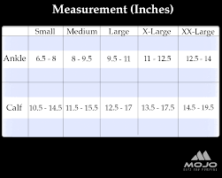 mojo compression size charts