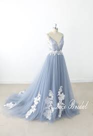 Wedding Dress Dusty Blue Wedding Dress Flora Lace Wedding Etsy In 2020 Blue Wedding Dresses Summer Wedding Dress Lace Baby Blue Wedding Dresses