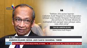 Ibu pejabatnya di pejabat ketua audit negara,jabatan audit negara,aras 4, lot 2g4, presint 2 , putrajaya. Buletin Tv3 Nasional Bekas Ketua Audit Negara Tan Sri Ambrin Buang Bersedia Menjadi Saksi Facebook