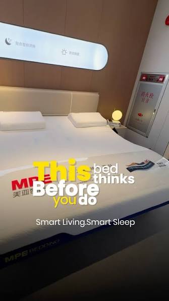 This bed thinks before you do. 🛏️🤯, What if your bed could adapt to your lifestyle instead of you adapting to it?, During our China Design Intelligence journey, we discovered a smart bed that goes far ...