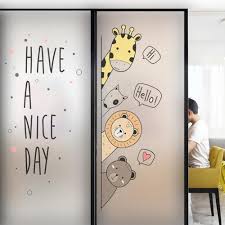 Check spelling or type a new query. Sunsky Cartoon Animal Window Matte Bathroom Transparent Opaque Bathroom Door Cellophane Film Anti Slip Stickers Size 70x100cm Gather Togetherb