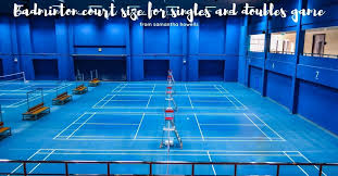 The full width of the court is 6.1 metres (20 ft), and in singles this width is reduced to 5.18 metres (17 ft). Badminton Court Size For Singles And Doubles Game Racket Sports In