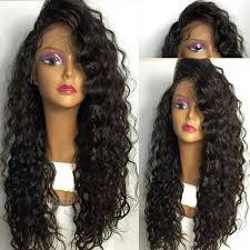 These loose curls will look funky and stylish on long hair. Brazilian Hair Loose Curly Lace Front Wigs Natural Black Color Free Part With Baby Hair