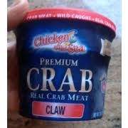 Chicken Of The Sea Crab Meat Claw Calories Nutrition Analysis More Fooducate