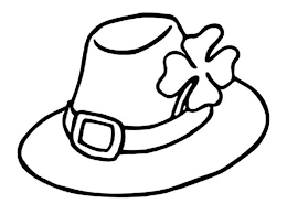Leprechauns Hat And A Four Leaf Clovers Coloring Page Kids Play Coloring Pages Four Leaf Clover Clover Leaf