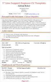 This word template is suitable to all professions and specially to engineer, architect, etc. 1st Line Support Cv Template Tips And Download Cv Plaza