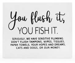 Decorae Sensitive Septic System Sign Plumbing Warning You Flush It You Fish It Wood Bathroom Toilet Paper Only Sign Buy Online In Bolivia At Desertcart 110617257