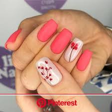 * cut the lace into the relevant. Pink Simple Flower Design Cute Spring Nails Cute Nail Art Designs Floral Nail Designs Clara Beauty My