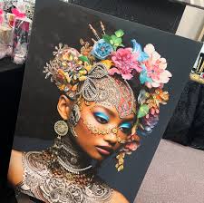 Looking for a statement artwork for your home. Head into Elle's Emporium  where she'll be embellishing magnificent pieces all completely by hand. Her  spectacular artworks can be customized for your home or