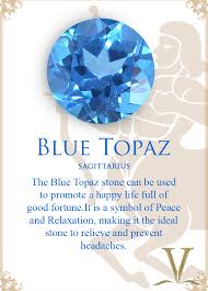 The Blue Topaz Gem Stone Is For The Sun Sign Sagittarius Blue Topaz Stone Crystals And Gemstones Crystals Healing Properties