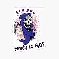 Billy's mother, gladys, first notices grim in billy's bed, then in the shower and subsequently starts to get panic. Grim Reaper Images Stickers Redbubble