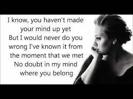 Adele Make You Feel My Love Lyrics Youtube My Love Lyrics My Love Song Adele Lyrics