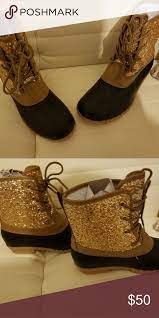 Oliver Miller Duck Boots Oliver Miller Duck Boots Color Black And Gold Size7m New Oliver Miller Shoes Winter Rain Boots Duck Boots Boots Olivia Miller