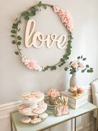 Diy Hula Hoop Love Sign Blush And Gold Bridal Shower Decor Bridal Shower Decorations Diy Gold Bridal Showers Bridal Shower Diy