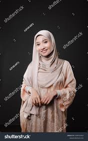 Cute Lady Nude Color Hijab Over Stock Photo 2197531913 | Shutterstock