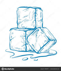 Ice Cube Pencil Drawing Vector Sketch Of Ice Cubes Stock Vector C Bioraven 153044772