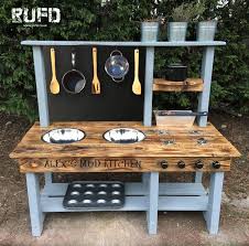 Great savings & free delivery / collection on many items. Mud Kitchen Pressure Treated Timber Painted Frame Eco Friendly Finish 2 Bowl Hob Oven Large Chalkboard Mud Kitchen Outdoor Play Kitchen Diy Mud Kitchen