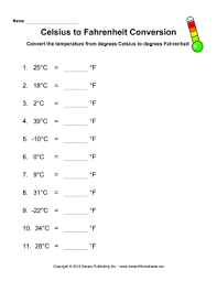 To convert from degree fahrenheit to degrees celsius, view the conversion charts and for more information, please visit fahrenheit to celsius. Temperature Conversion Celsius