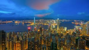 Wednesday, november 8th, 2006 at 7:10 pm: Wallpaper City Night View Hong Kong Skyscrapers Lights Sea 1920x1080 Full Hd 2k Picture Image