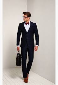 Black And White Suit With Bow Tie How To Wear Black And White Suit More Interesting Try To Put A Red Bow Tie And Brown Shoes Now Mens Outfits Well Dressed Men Mens Fashion
