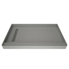 Tile Redi Redi Trench 34 In X 48 In Single Threshold Shower Base With Left Drain And Tileable Trench Grate Rt3448l Pvc Tbn Shower Base Tile Redi Shower Pan