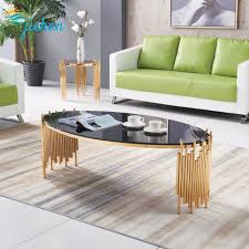 ( 0.0) out of 5 stars. Oval Glass Coffee Table Gold Accent Table Jiehan Factory