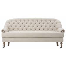 Scratches rub out with a dry cloth. Home Decorators Collection Jessica Natural Textured Polyester Sofa 5076500560 The Home Depot Tufted Sofa Living Room Sofa Tufted Sofa