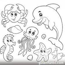 Dibujos De Animales Del Oceano Para Imprimir Y Colorear Animales Animados Para Colorear Animales Del Oceano Mar Para Colorear