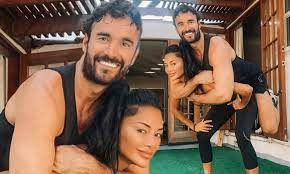 She logged into her instagram page on sunday to share a series of snaps from her luxury holiday. Nicole Scherzinger Carries Boyfriend Thom Evans During Workout Daily Mail Online