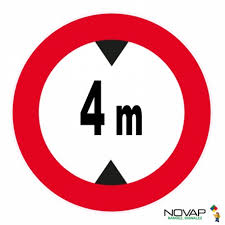 Sur la route des vacances ? Panneau Hauteur Limitee A 4 M Plastique Rigide 300 Mm