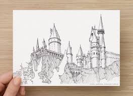 (dream, imagine, draw) in this video you will learn how to. Hogwarts Castle Drawing Outline Novocom Top